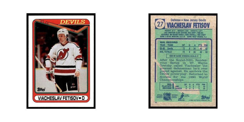 1990 Topps Viacheslav Fetisov Hockey Cards #27
