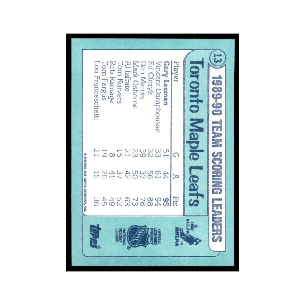 1990 Topps Gary Leeman Hockey Cards #13