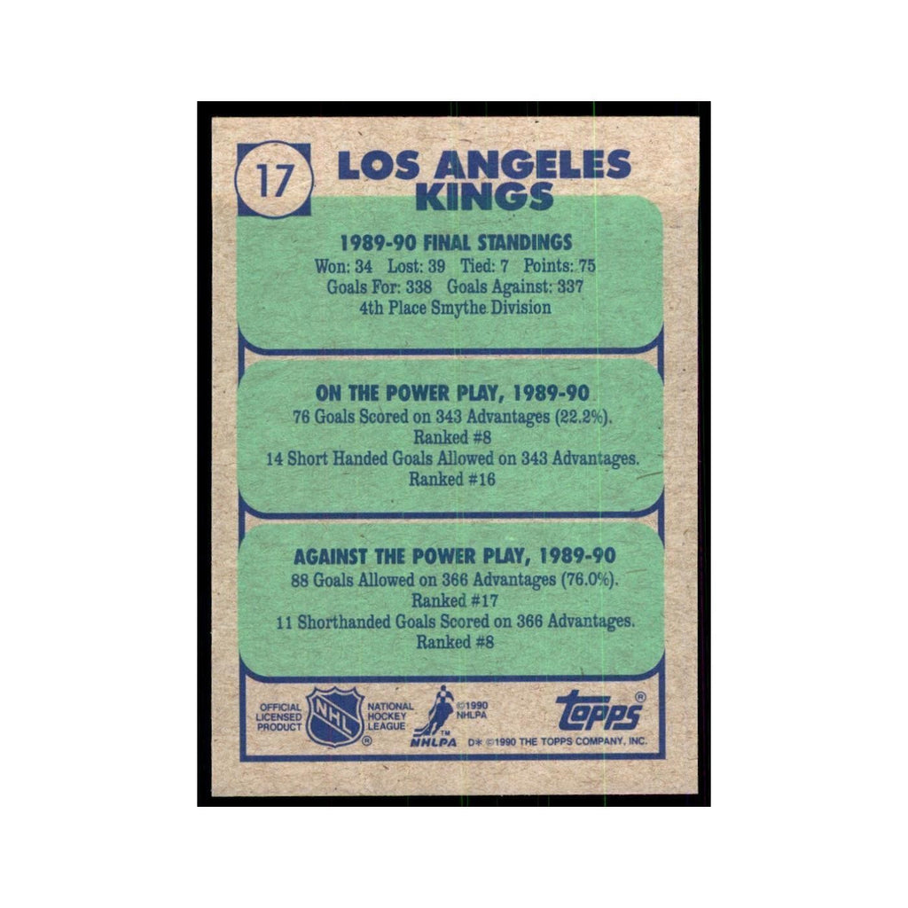 1990 Topps Los Angeles Kings Hockey Cards #17