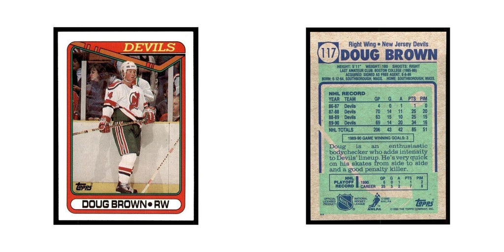 1990 Topps Doug Brown Hockey Cards #117