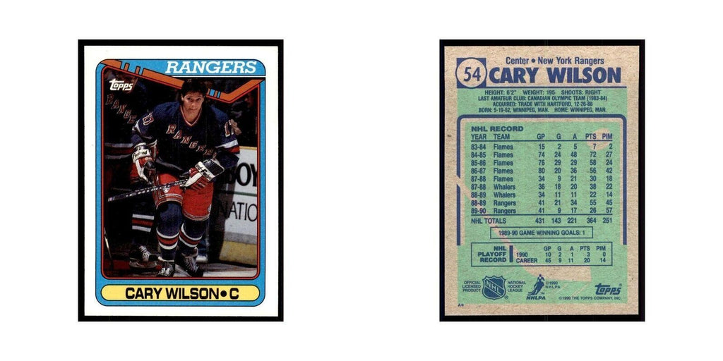1990 Topps Carey Wilson Hockey Cards #54