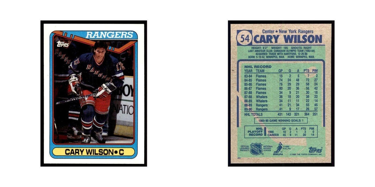 1990 Topps Carey Wilson Hockey Cards #54