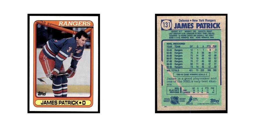 1990 Topps James Patrick Hockey Cards #131
