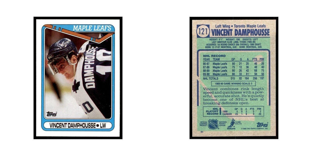 1990 Topps Vincent Damphousse Hockey Cards #121