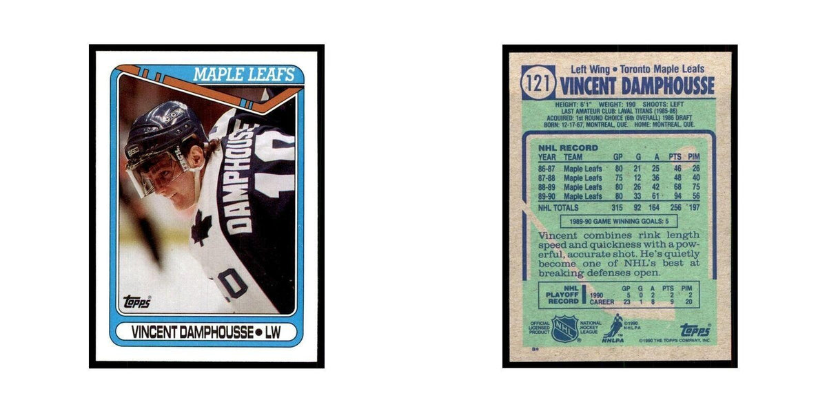 1990 Topps Vincent Damphousse Hockey Cards #121