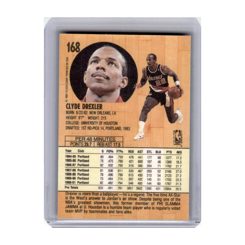 1991 Fleer Clyde Drexler Blazers #168
