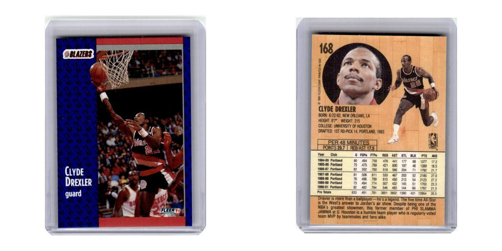 1991 Fleer Clyde Drexler Blazers #168