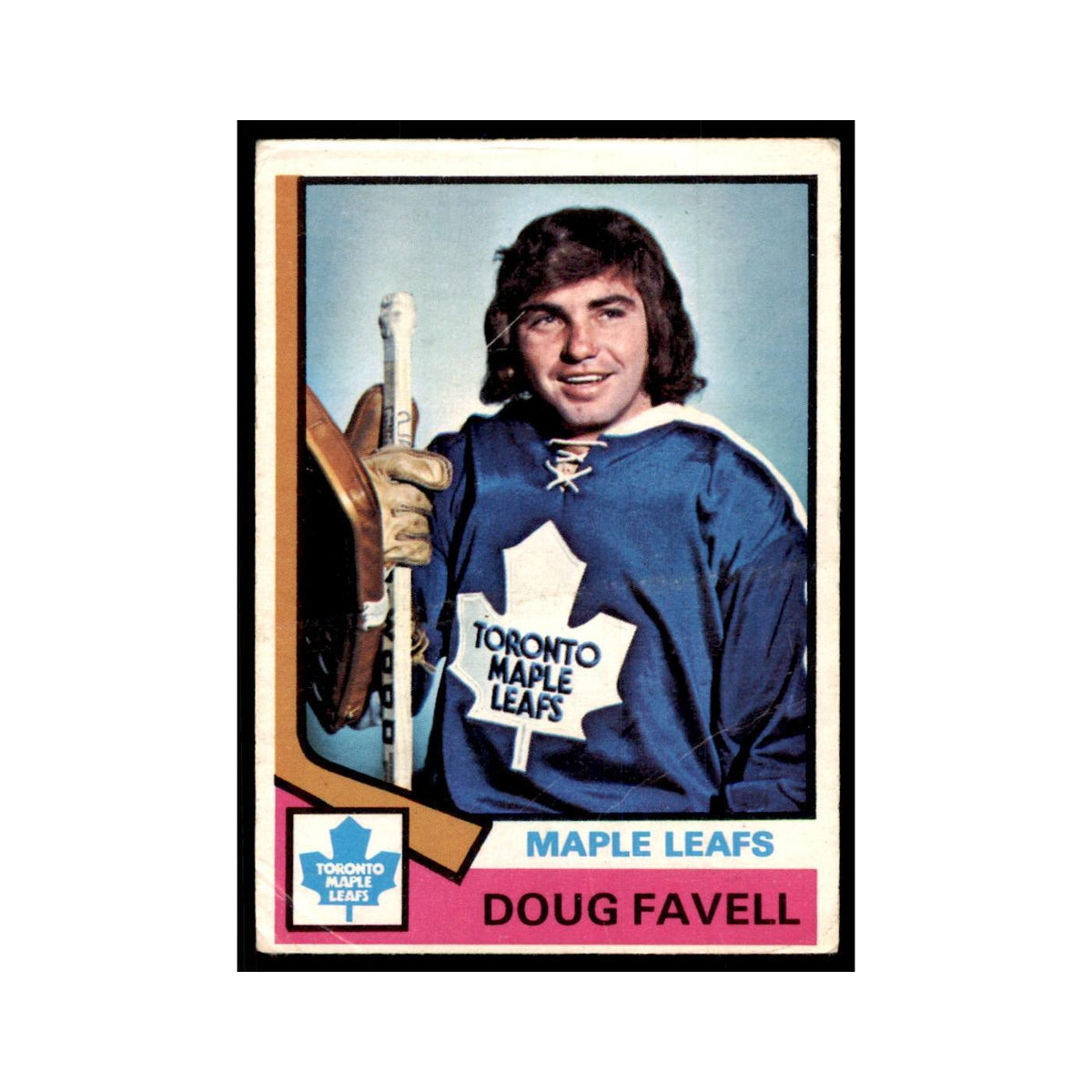 1974 O-Pee-Chee Doug Favell (Damaged) Toronto Maple Leafs #46