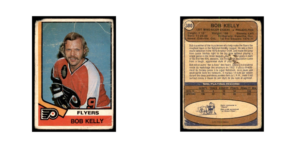 1974 O-Pee-Chee Bob Kelly (Damaged) Philadelphia Flyers #380