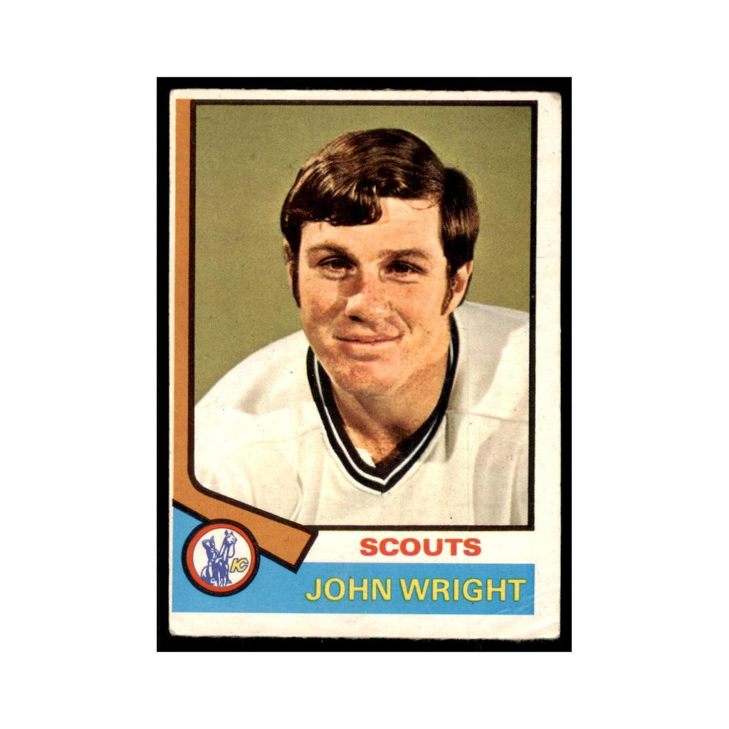 1974 O-Pee-Chee John Wright RC (Damaged) Kansas City Scouts #156