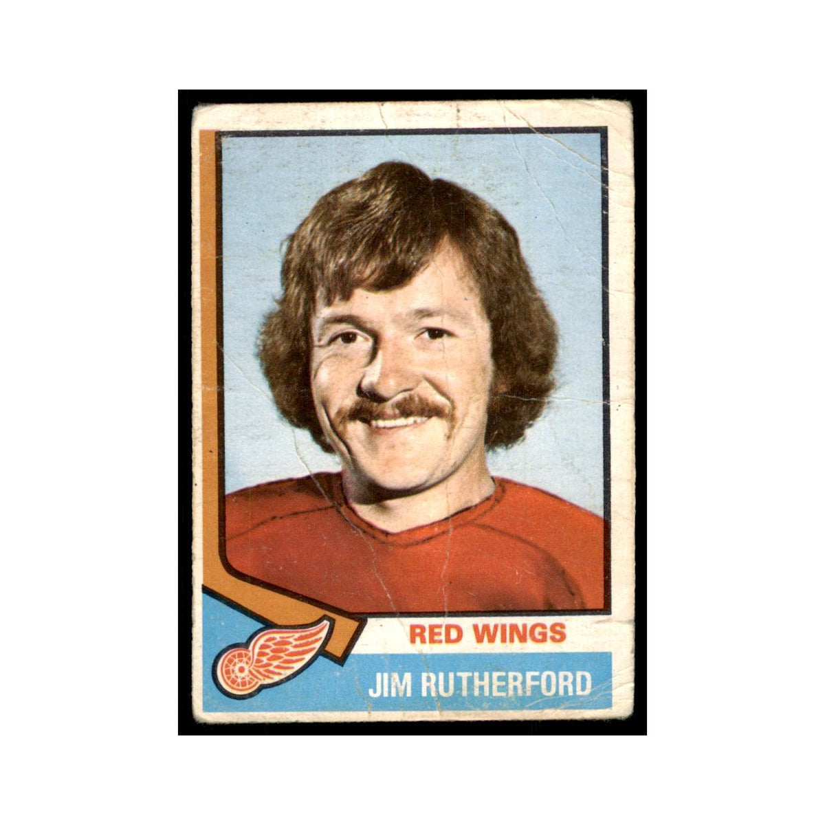 1974 O-Pee-Chee (damaged) Jim Rutherford Detroit Red Wings #225