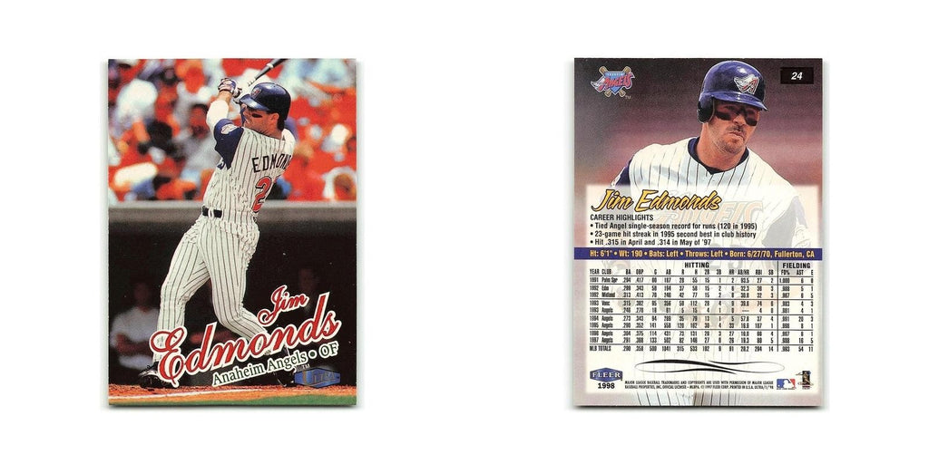 Jim Edmonds 1998 Fleer Ultra #24 Anaheim Angels Baseball Card NM