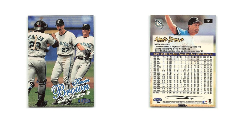 Kevin Brown 1998 Fleer Ultra #32 Florida Marlins Baseball Card NM