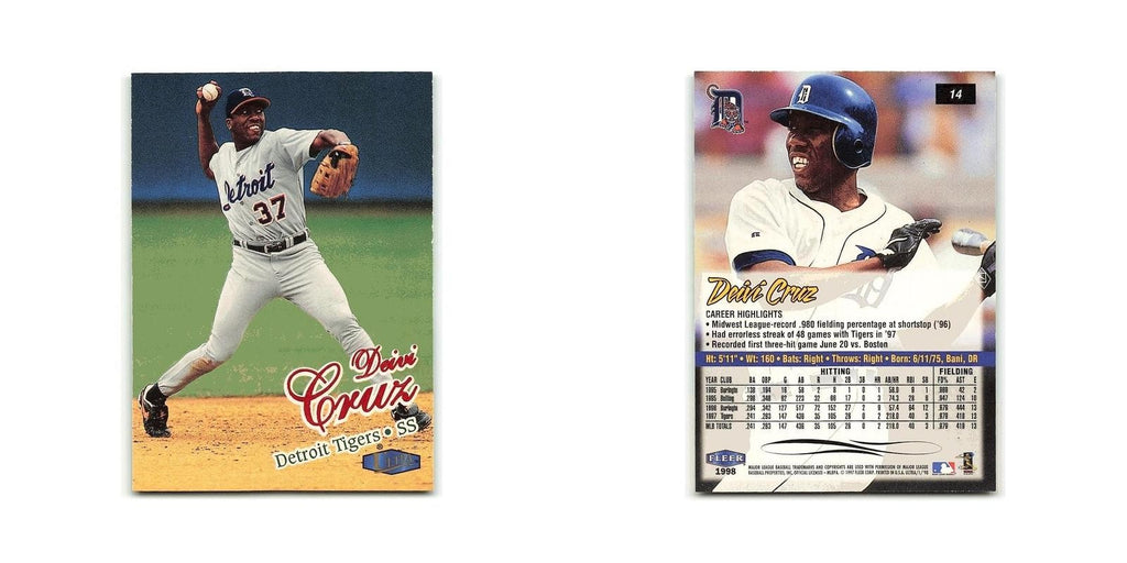 Deivi Cruz 1998 Fleer Ultra #14 Detroit Tigers Baseball Card NM