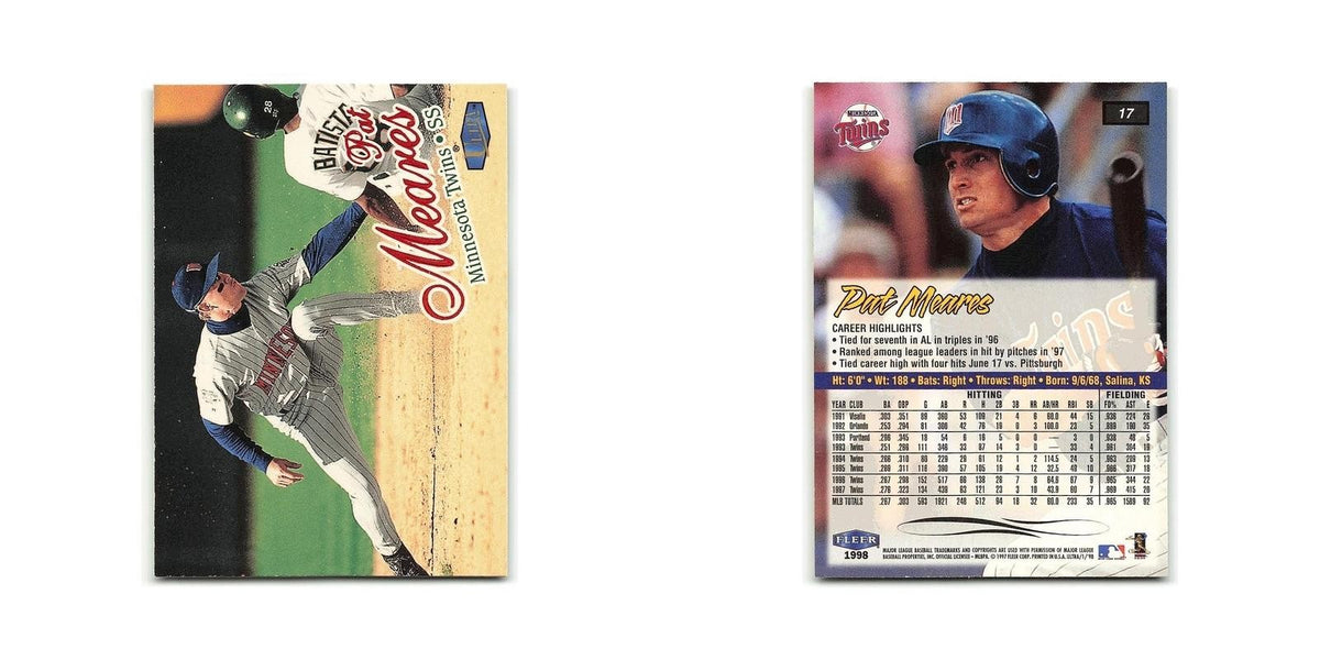 Pat Mears 1998 Fleer Ultra #17 Minnesota Twins Baseball Card NM