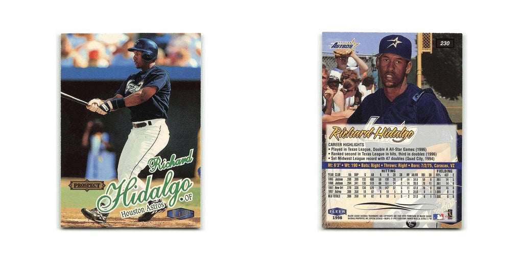 Richard Hidalgo Rookie 1998 Fleer Ultra #230 Houston Astros Baseball Card NM