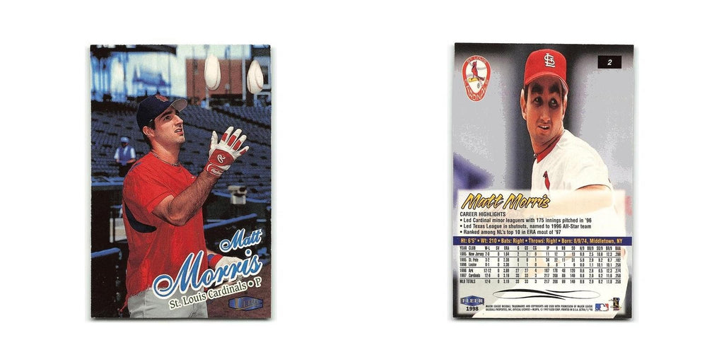 Matt Morris 1998 Fleer Ultra #2 St. Louis Cardinals Baseball Card NM