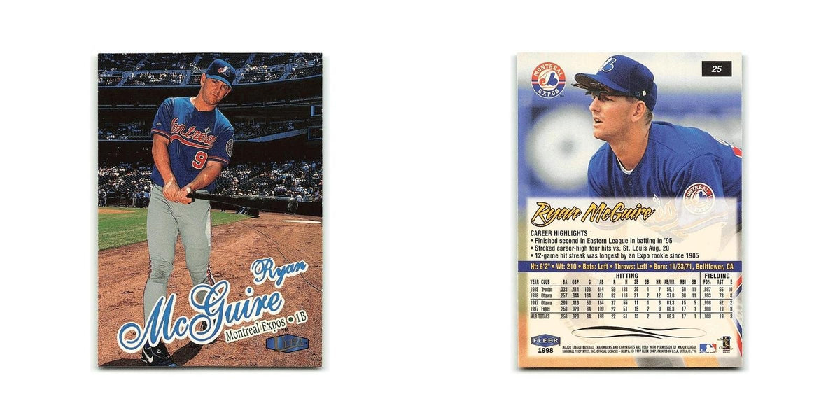 Ryan McGuire 1998 Fleer Ultra #25 Montreal Expos Baseball Card NM