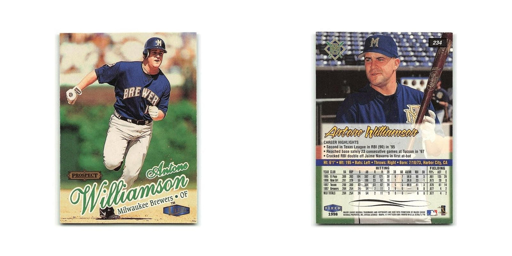 Antone Williamson Rookie 1998 Fleer Ultra #234 Milwaukee Brewers NM