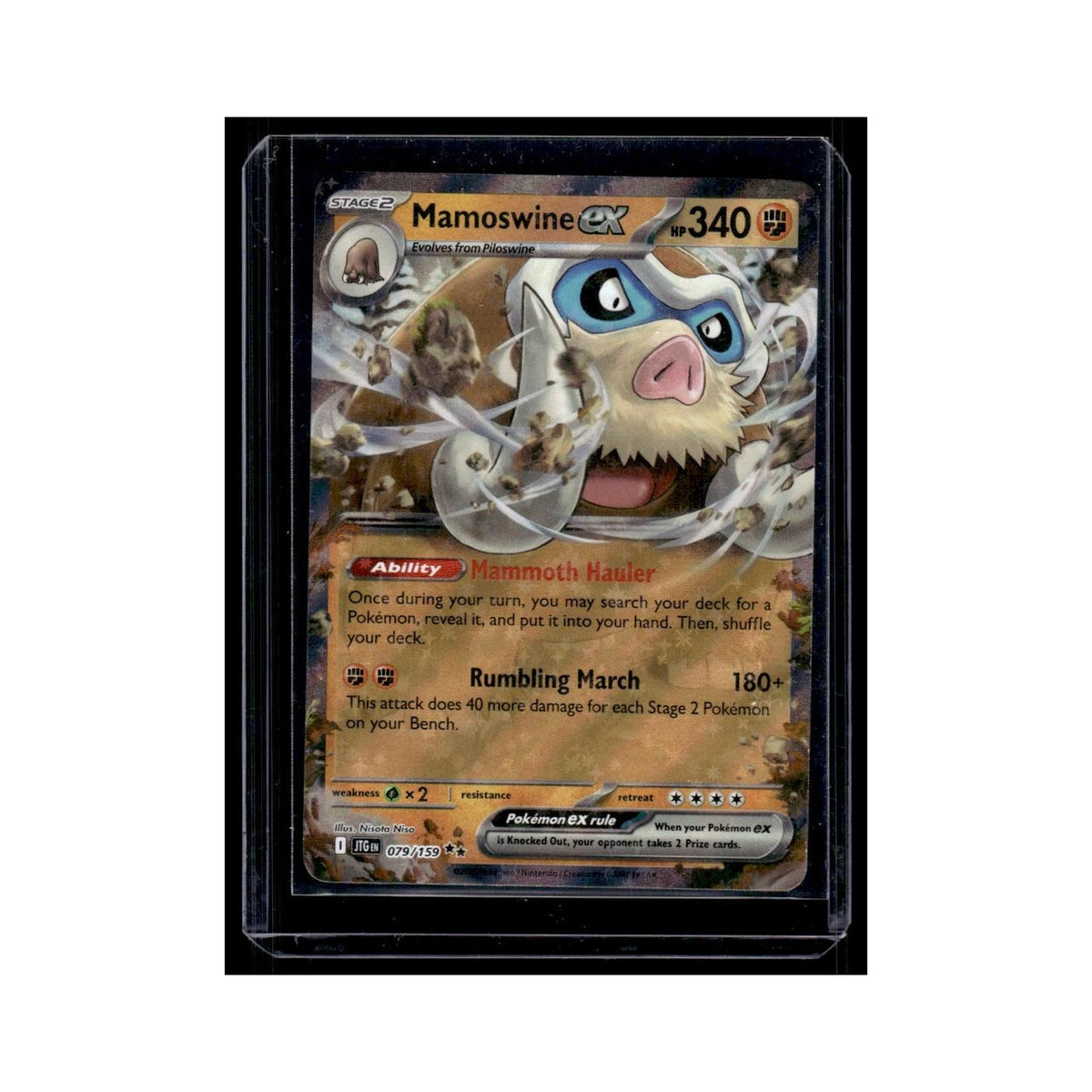 Mamoswine ex 2025 Scarlet Violet Journey Together #79 Pokemon Card NM