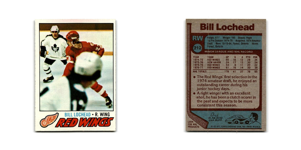 1977 Topps Bill Lochead Detroit Red Wings #212