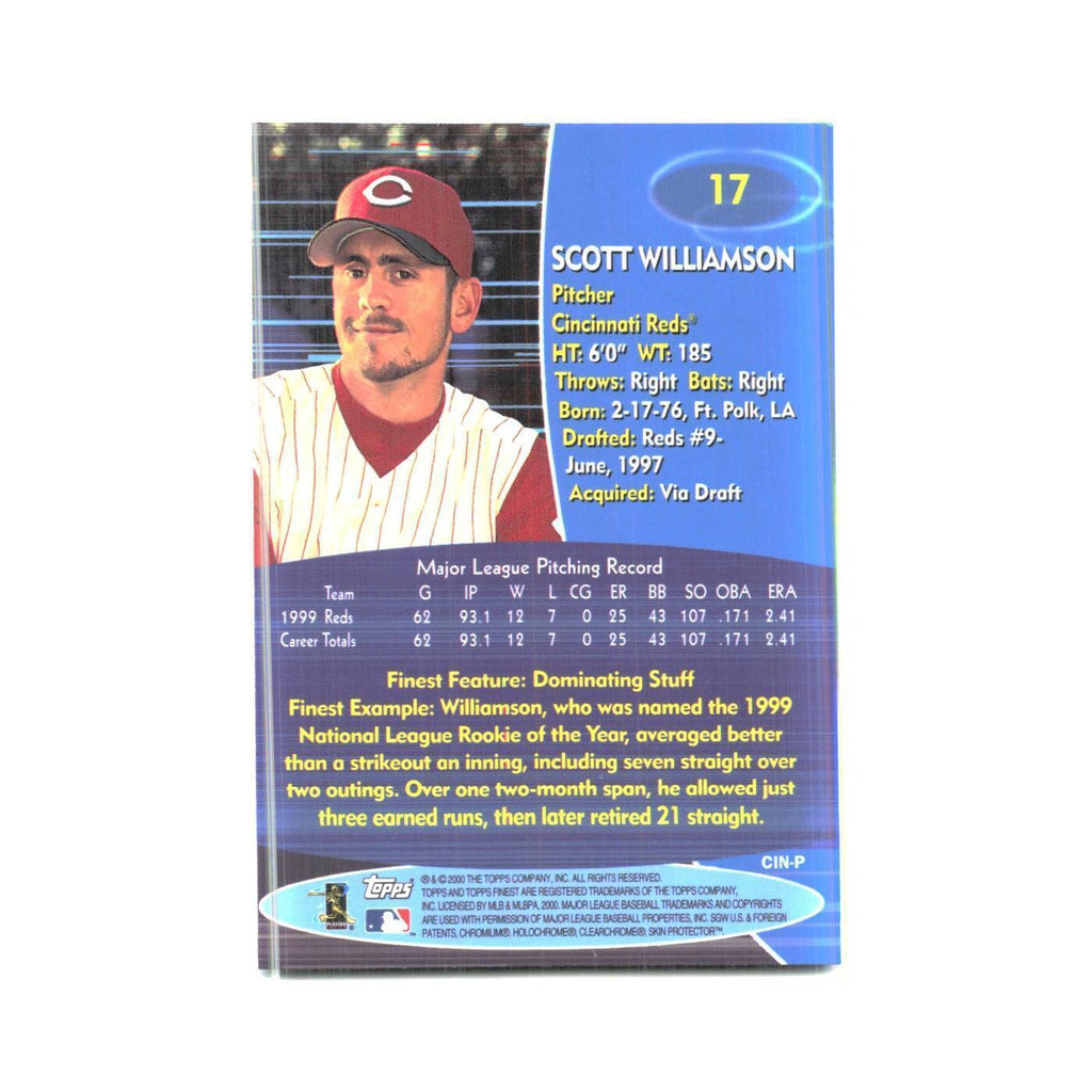 2000 Finest Scott Williamson Reds #17