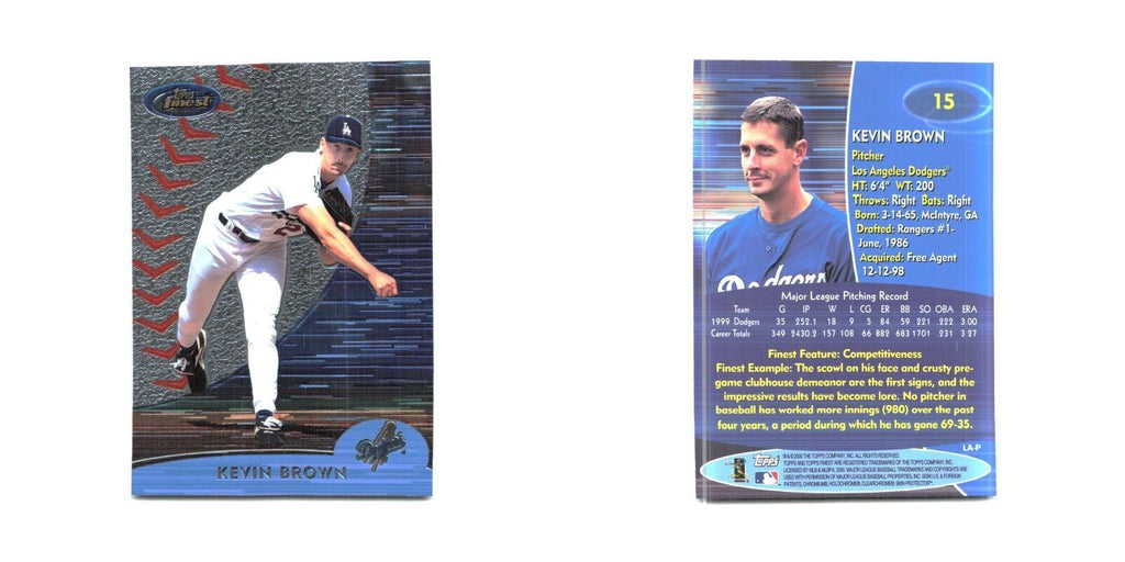 2000 Finest Kevin Brown Dodgers #15