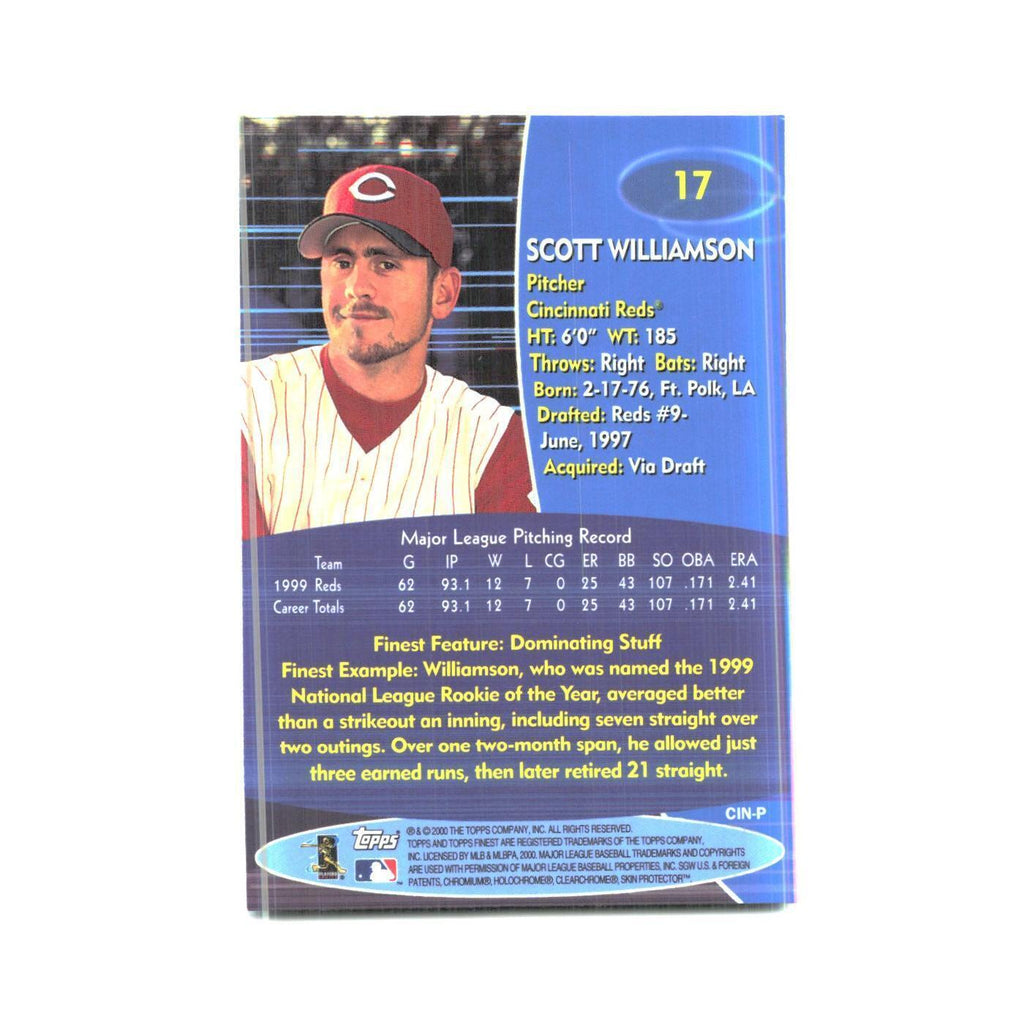 2000 Finest Scott Williamson Reds #17