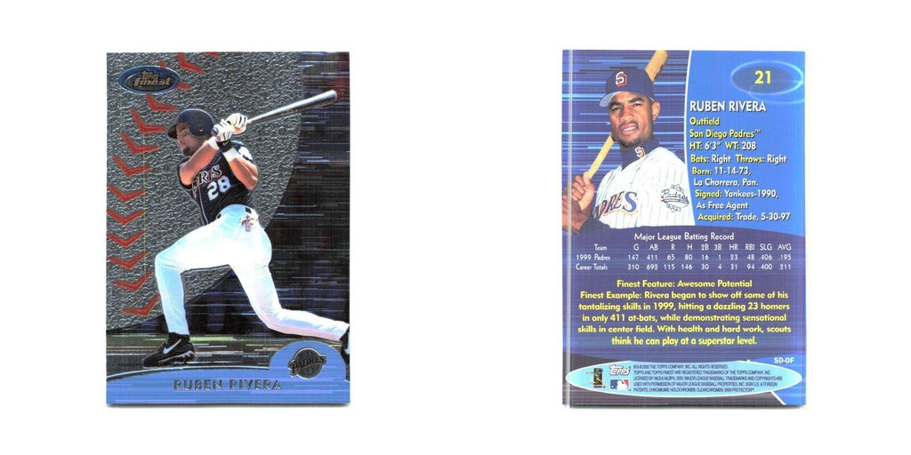 2000 Finest Ruben Rivera Padres #21