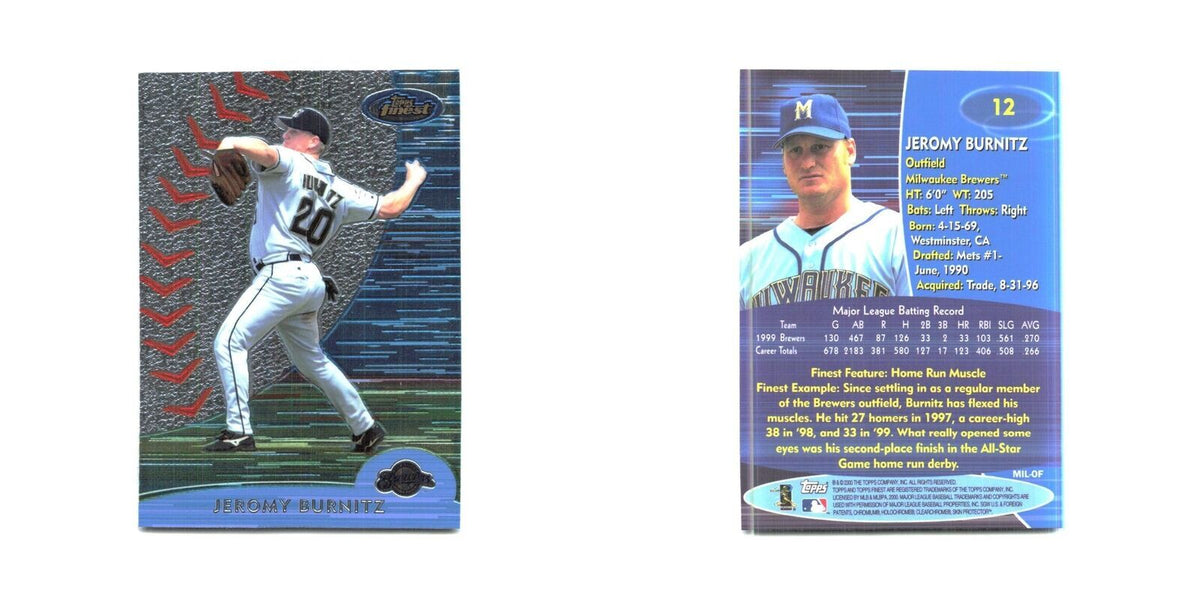 2000 Finest Jeromy Burnitz Brewers #12