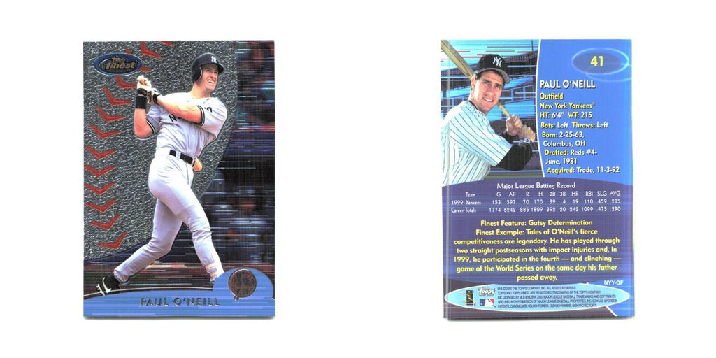 2000 Finest Paul O'Neill Yankees #41