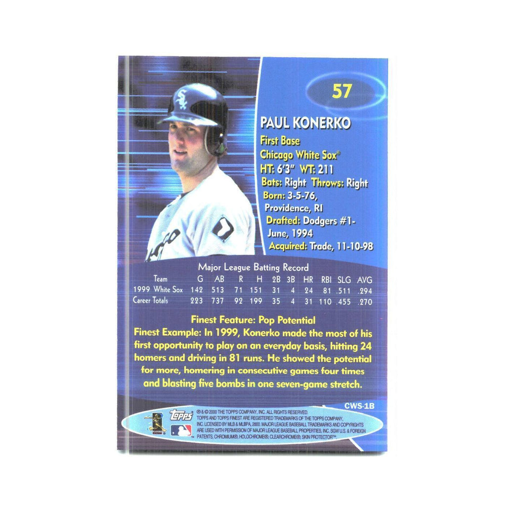 2000 Finest Paul Konerko White Sox #57