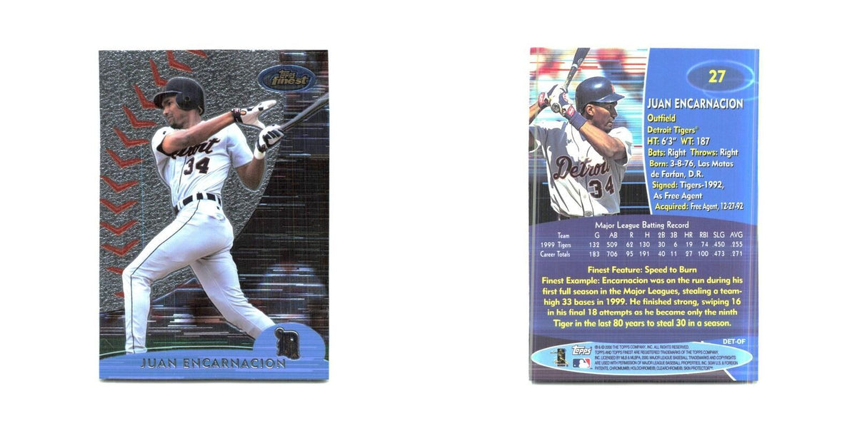 2000 Finest Juan Encarnacion Tigers #27
