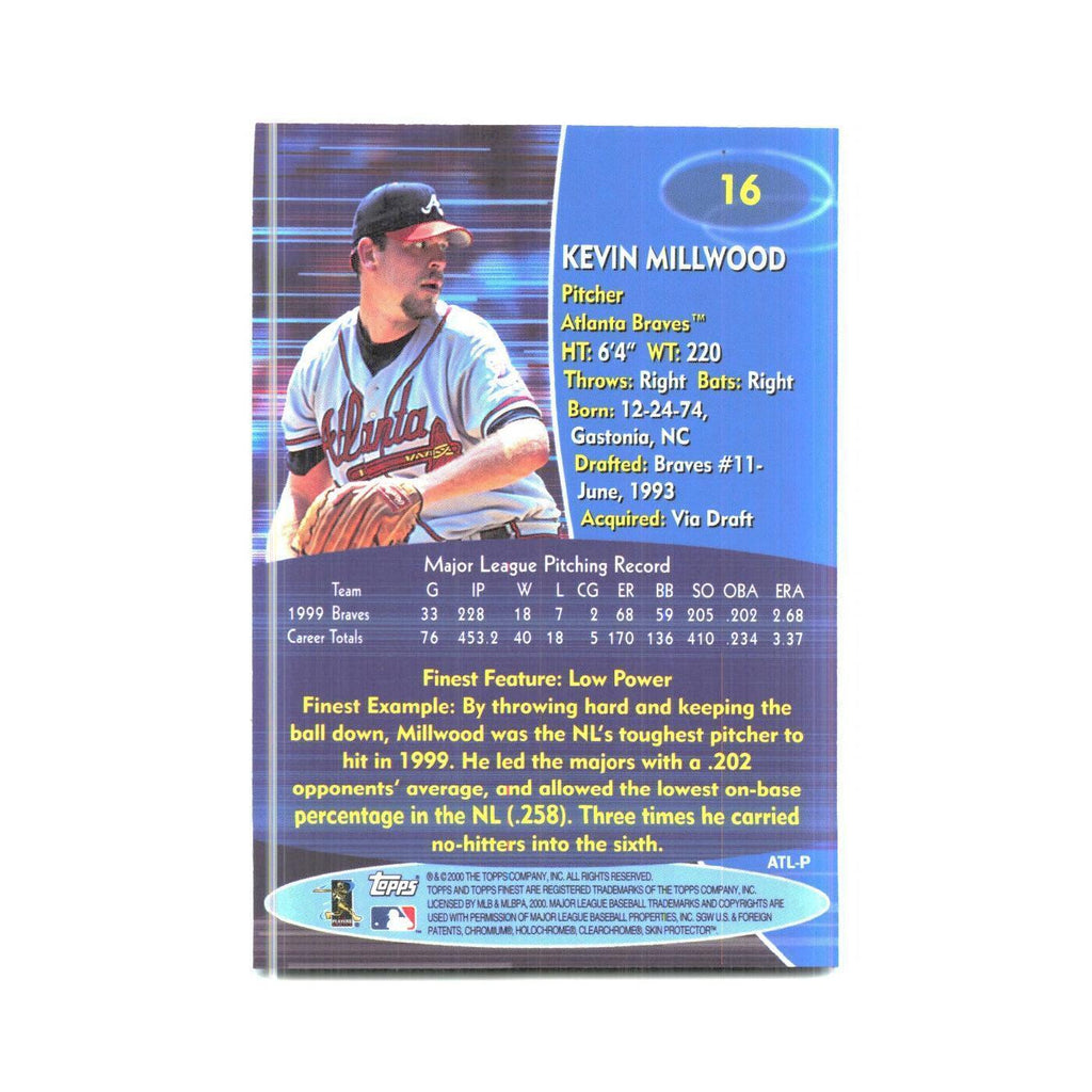 2000 Finest Kevin Millwood Braves #16