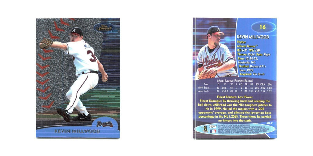 2000 Finest Kevin Millwood Braves #16