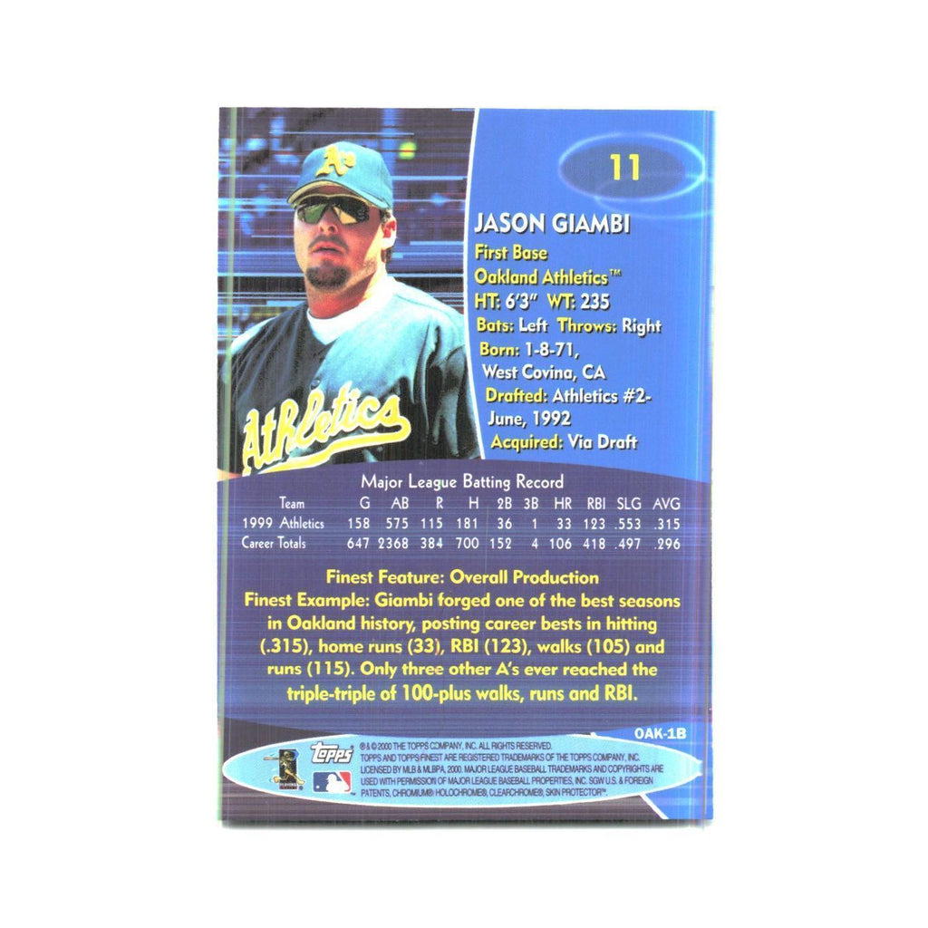 2000 Finest Jason Giambi Athletics #11