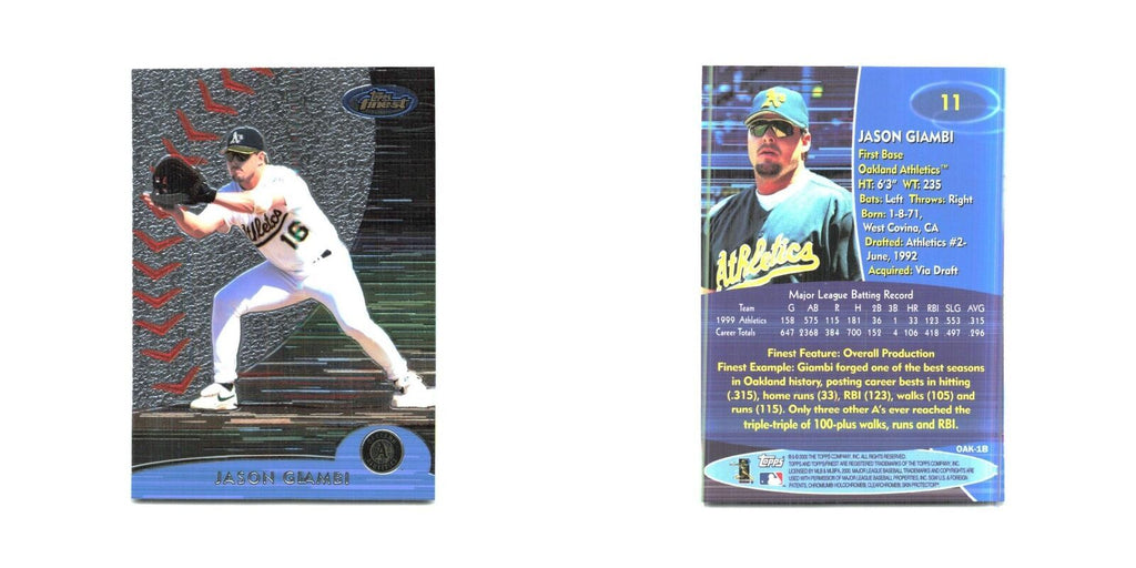 2000 Finest Jason Giambi Athletics #11