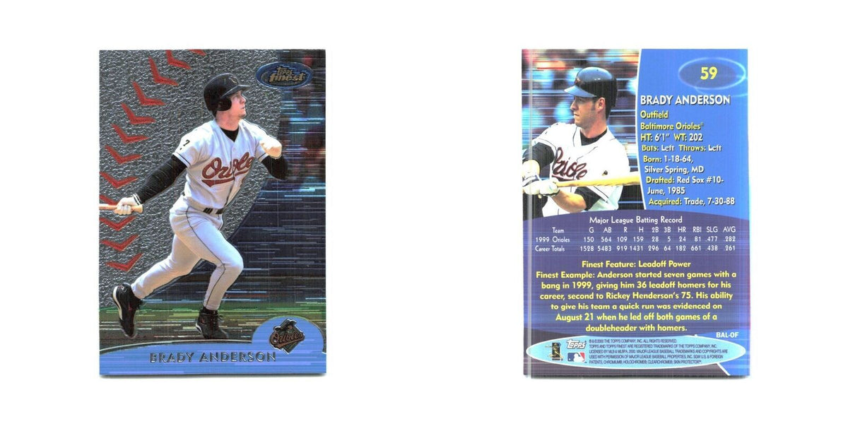 2000 Finest Brady Anderson Orioles #59