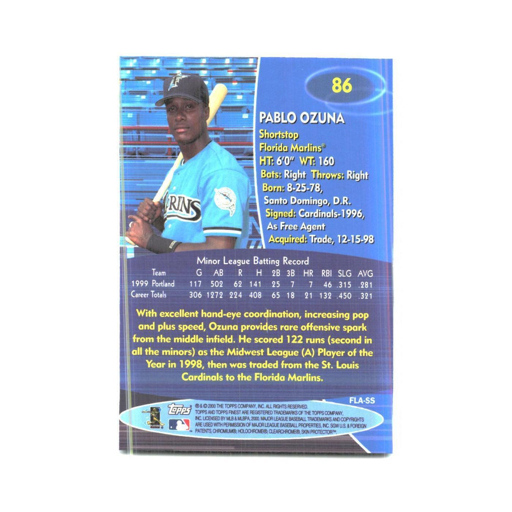 2000 Finest Pablo Ozuna Florida Marlins #86