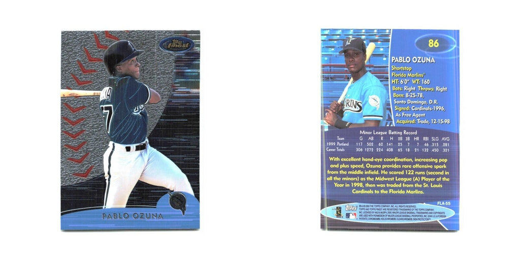 2000 Finest Pablo Ozuna Florida Marlins #86