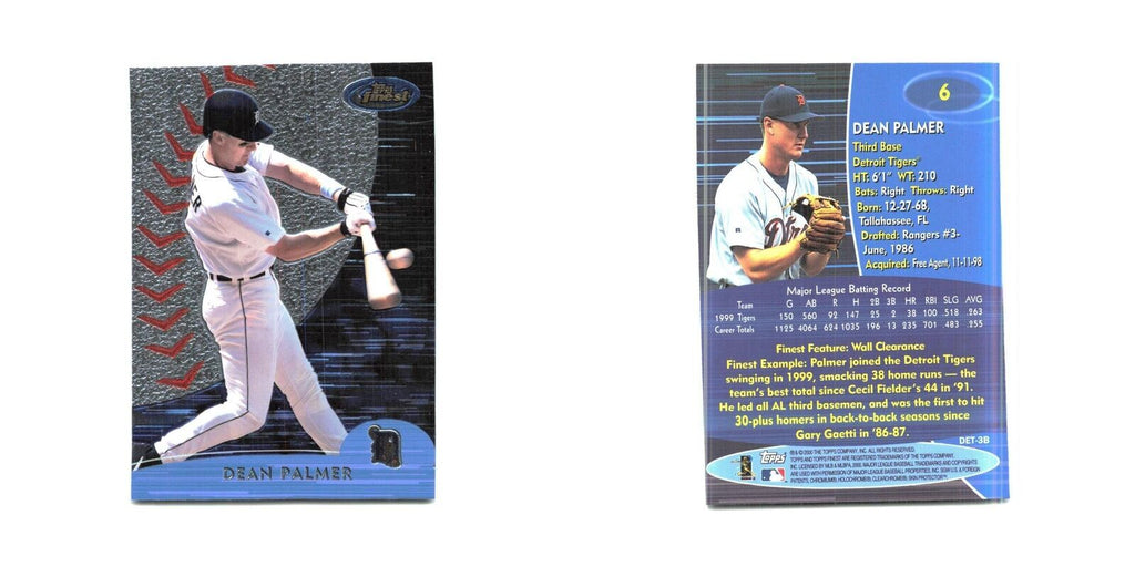 2000 Finest Dean Palmer Tigers #6