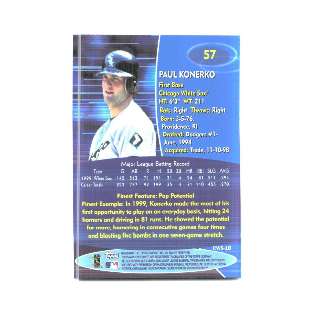 2000 Finest Paul Konerko White Sox #57