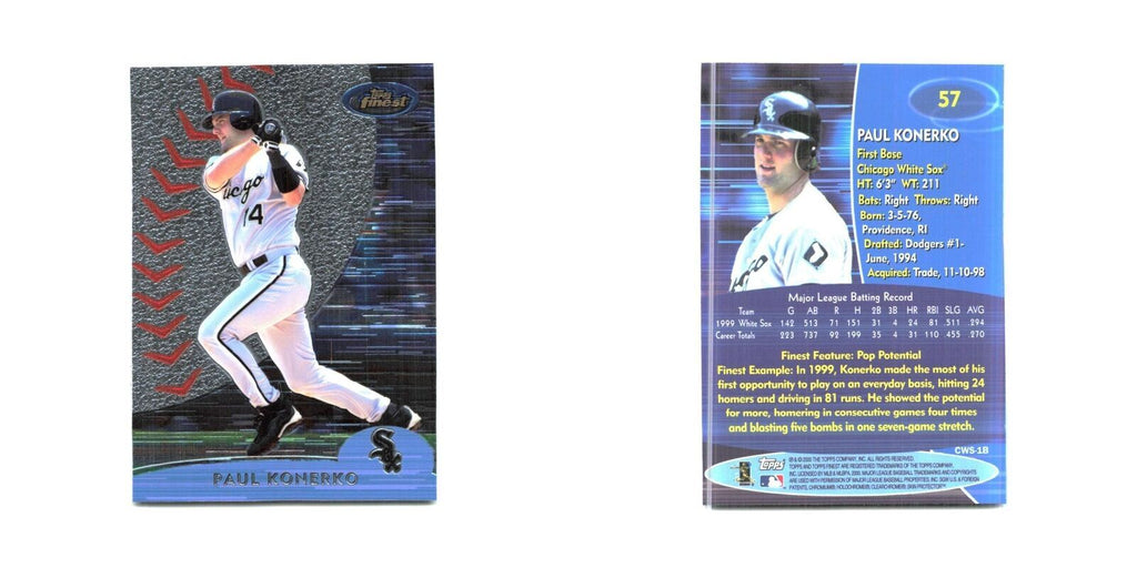 2000 Finest Paul Konerko White Sox #57