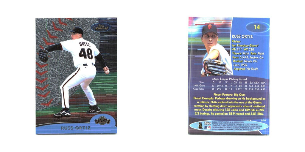 2000 Finest Russ Ortiz Giants #14