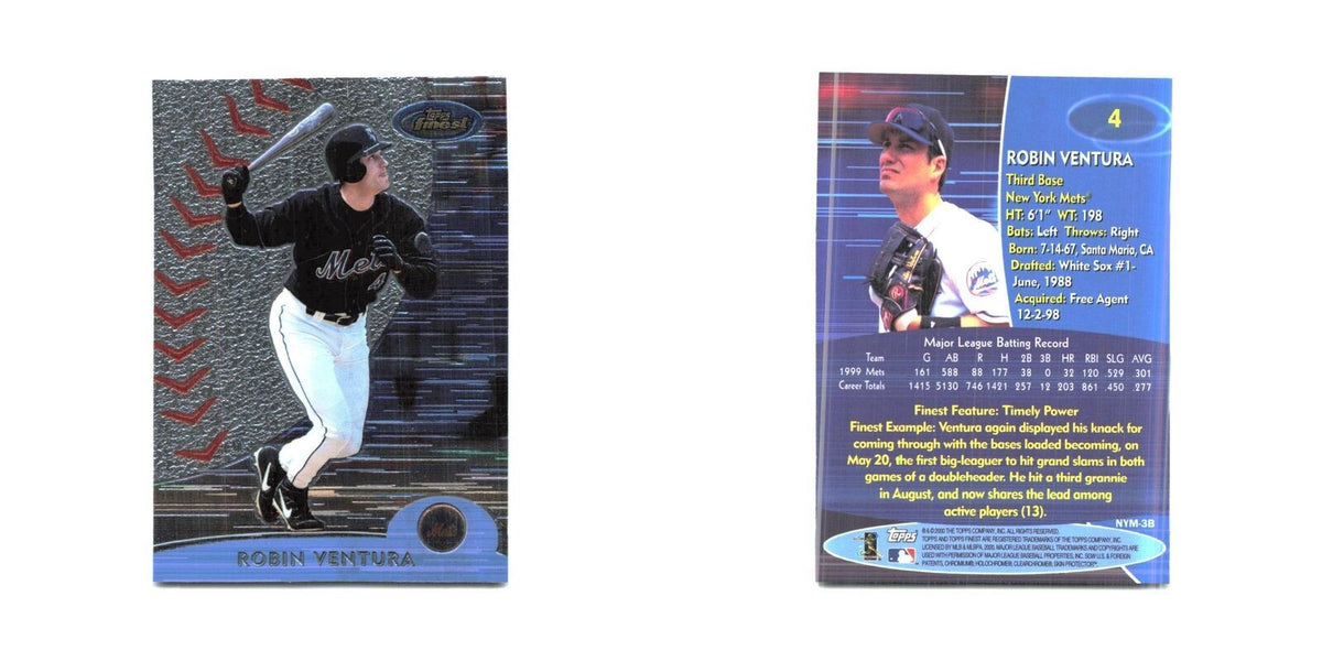 2000 Finest Robin Ventura Mets #4