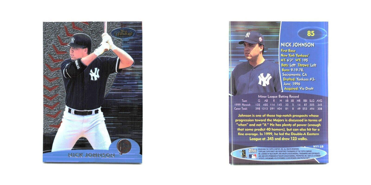 2000 Finest Nick Johnson Yankees #85