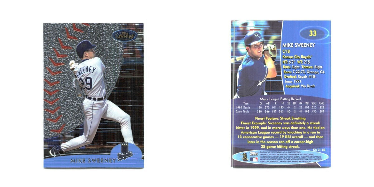2000 Finest Mike Sweeney Royals #33