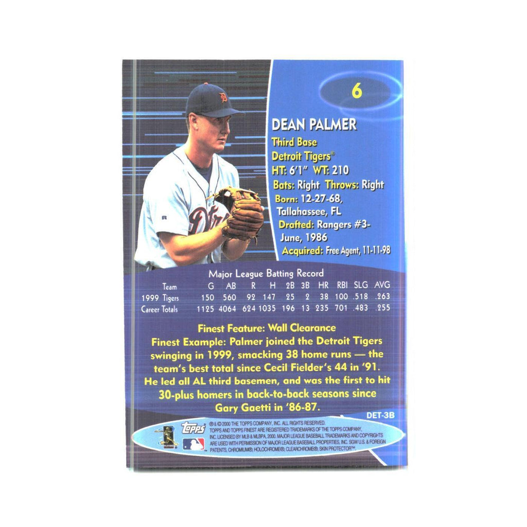 2000 Finest Dean Palmer Tigers #6