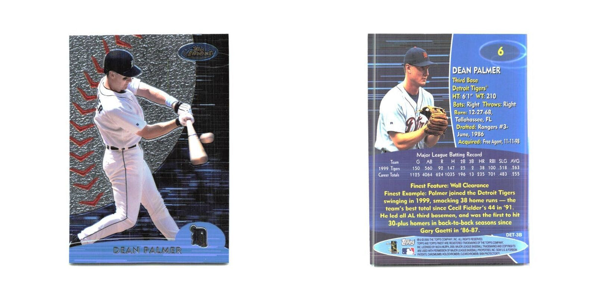 2000 Finest Dean Palmer Tigers #6