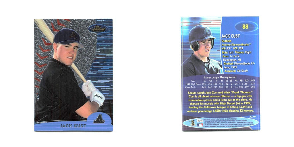 2000 Finest Jack Cust Diamondbacks #88